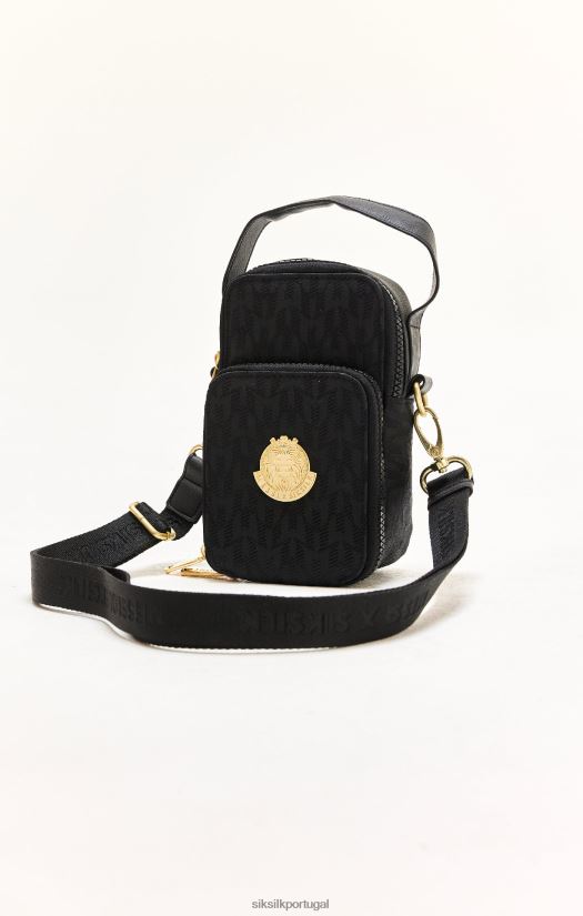 unissex bolsa 6884ZR620 SikSilk x bolsa preta messi
