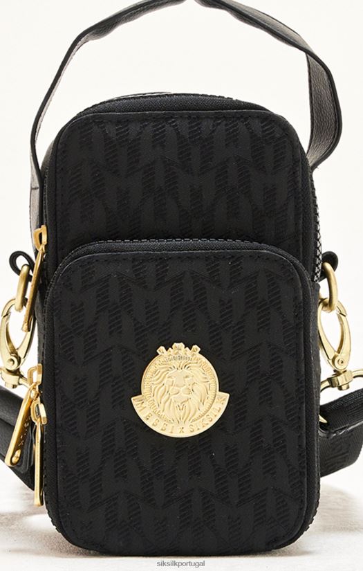 unissex bolsa 6884ZR620 SikSilk x bolsa preta messi