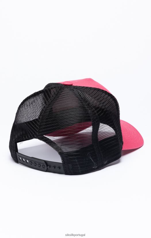 unissex acessório 6884ZR244 SikSilk boné trucker rosa 89 mesh