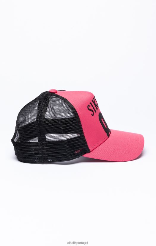 unissex acessório 6884ZR244 SikSilk boné trucker rosa 89 mesh