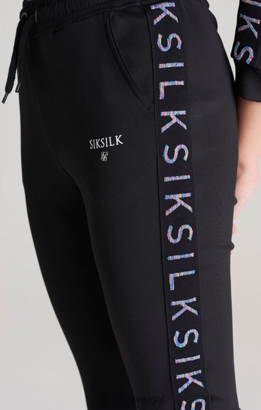 garotas vestuário 6884ZR349 SikSilk calça preta com fita adesiva