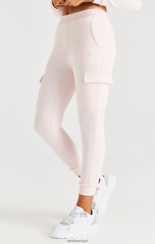 garotas vestuário 6884ZR351 SikSilk calça cargo com fita adesiva - rosa