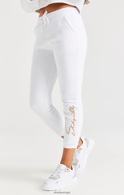 garotas vestuário 6884ZR347 SikSilk jogger branco exclusivo