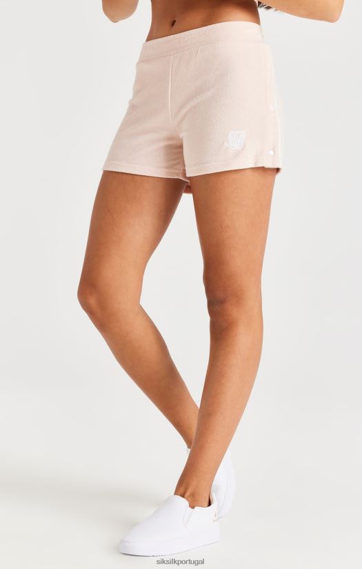 garotas vestuário 6884ZR354 SikSilk shorts atoalhados - rosa