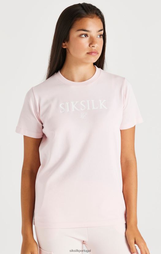 garotas vestuário 6884ZR317 SikSilk camiseta de marca - rosa