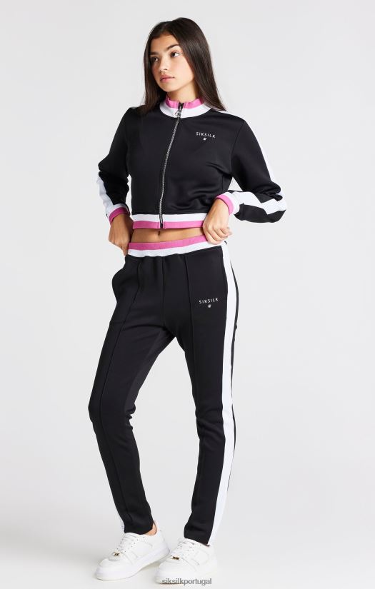 garotas vestuário 6884ZR341 SikSilk jaqueta retrô preta