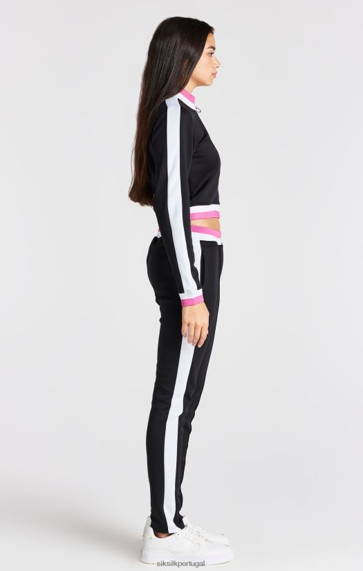 garotas vestuário 6884ZR341 SikSilk jaqueta retrô preta