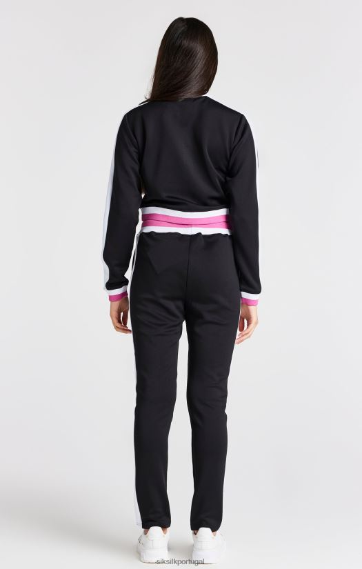 garotas vestuário 6884ZR341 SikSilk jaqueta retrô preta