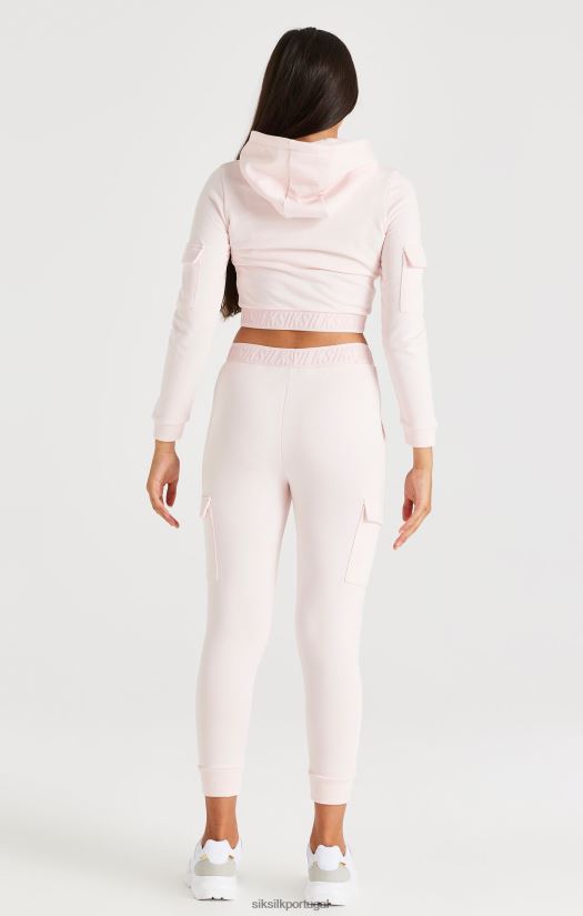 garotas vestuário 6884ZR331 SikSilk capô de carga com fita - rosa