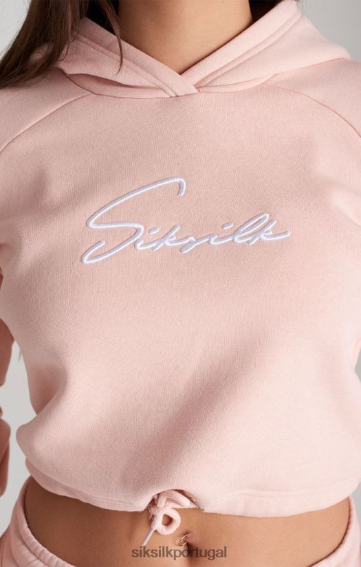 garotas vestuário 6884ZR333 SikSilk moletom com capuz rosa exclusivo