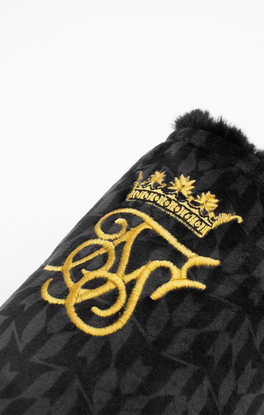 homens calçados 6884ZR23 SikSilk x messi chinelos pretos