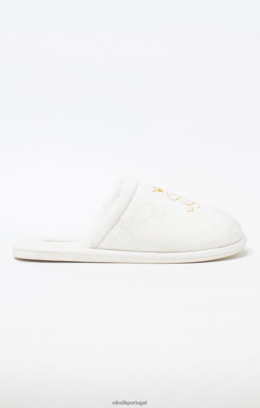 homens calçados 6884ZR8 SikSilk x messi chinelos brancos