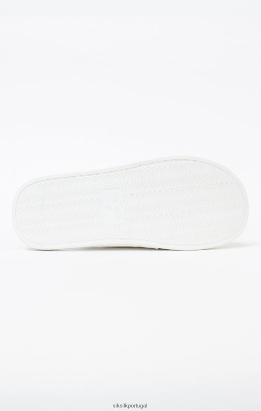 homens calçados 6884ZR8 SikSilk x messi chinelos brancos
