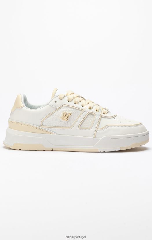 homens calçados 6884ZR13 SikSilk treinador de quadra baixa cru