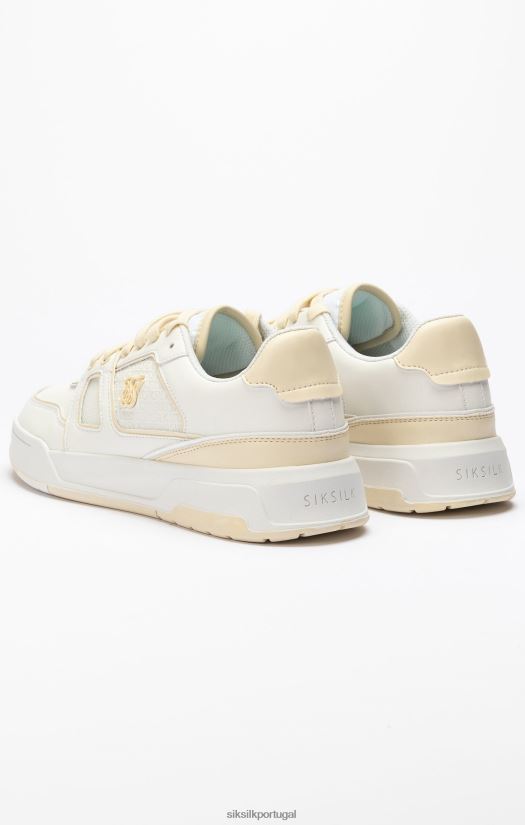 homens calçados 6884ZR13 SikSilk treinador de quadra baixa cru