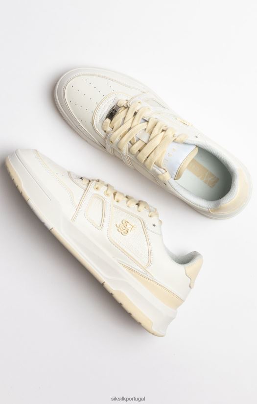 homens calçados 6884ZR13 SikSilk treinador de quadra baixa cru