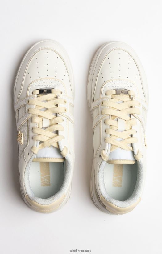 homens calçados 6884ZR13 SikSilk treinador de quadra baixa cru