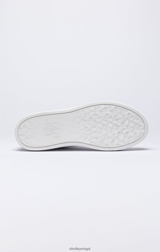 homens calçados 6884ZR19 SikSilk tênis cano alto clássico branco