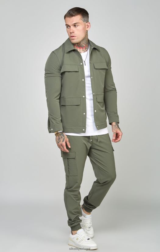 homens vestuário 6884ZR511 SikSilk jogger cargo utilitário cáqui