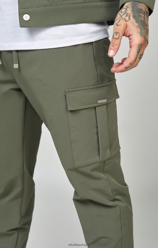 homens vestuário 6884ZR511 SikSilk jogger cargo utilitário cáqui