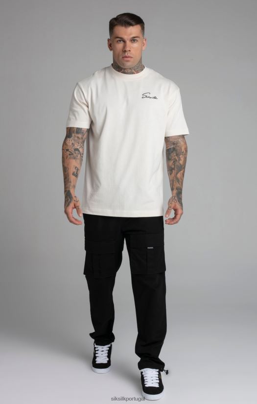 homens vestuário 6884ZR512 SikSilk calça cargo preta ripstop