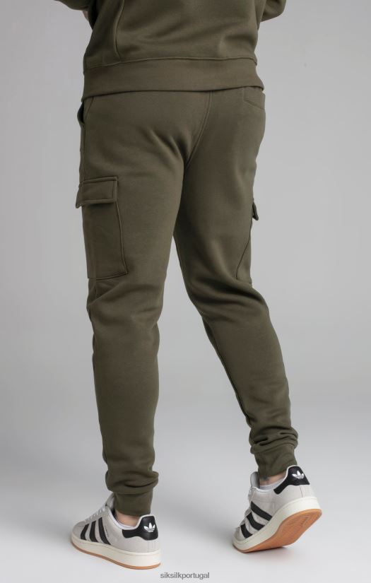 homens vestuário 6884ZR515 SikSilk jogger cargo essencial cáqui