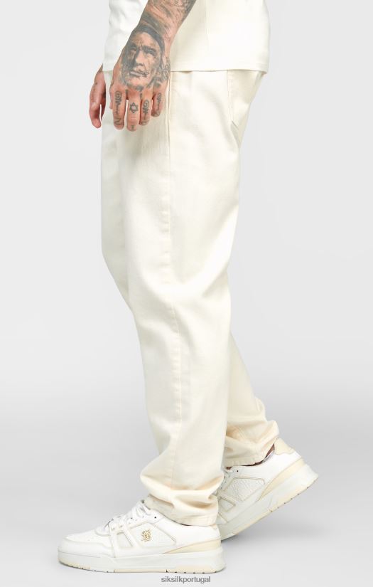 homens vestuário 6884ZR545 SikSilk calça jeans crua e relaxada