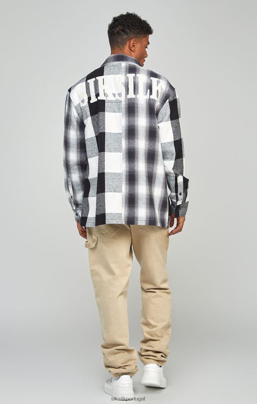 homens vestuário 6884ZR555 SikSilk jeans de carpinteiro cru e reto