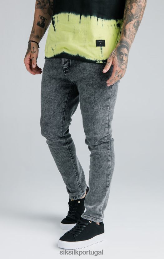homens vestuário 6884ZR561 SikSilk x calça jeans preta steve aoki