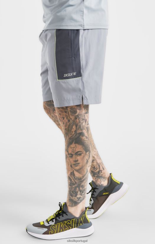 homens vestuário 6884ZR565 SikSilk short esportivo cinza marga