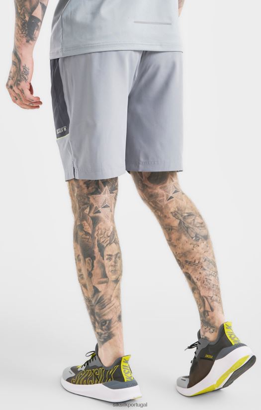 homens vestuário 6884ZR565 SikSilk short esportivo cinza marga