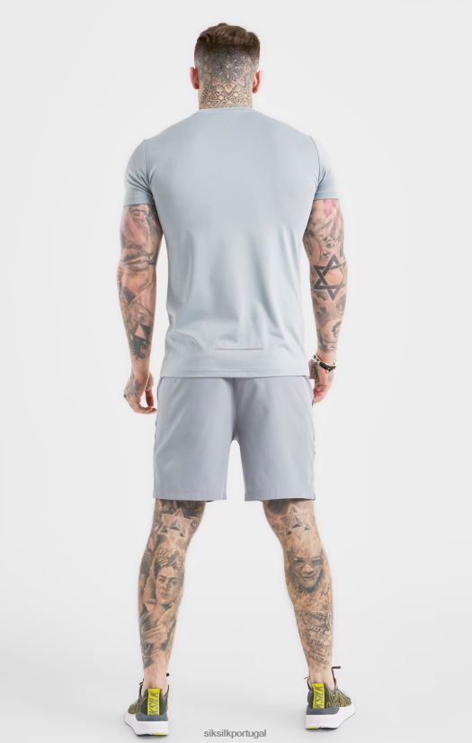 homens vestuário 6884ZR565 SikSilk short esportivo cinza marga