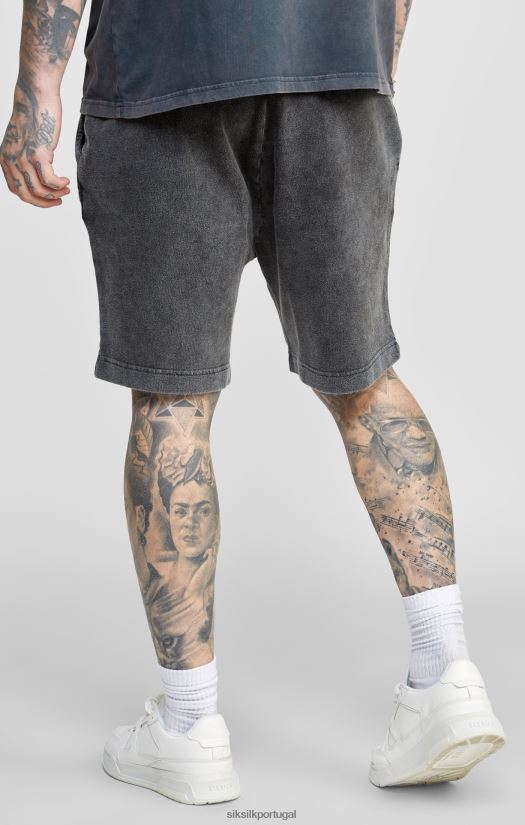 homens vestuário 6884ZR567 SikSilk shorts pretos estampados e descontraídos