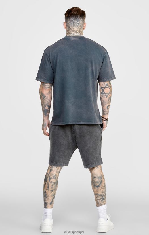 homens vestuário 6884ZR567 SikSilk shorts pretos estampados e descontraídos