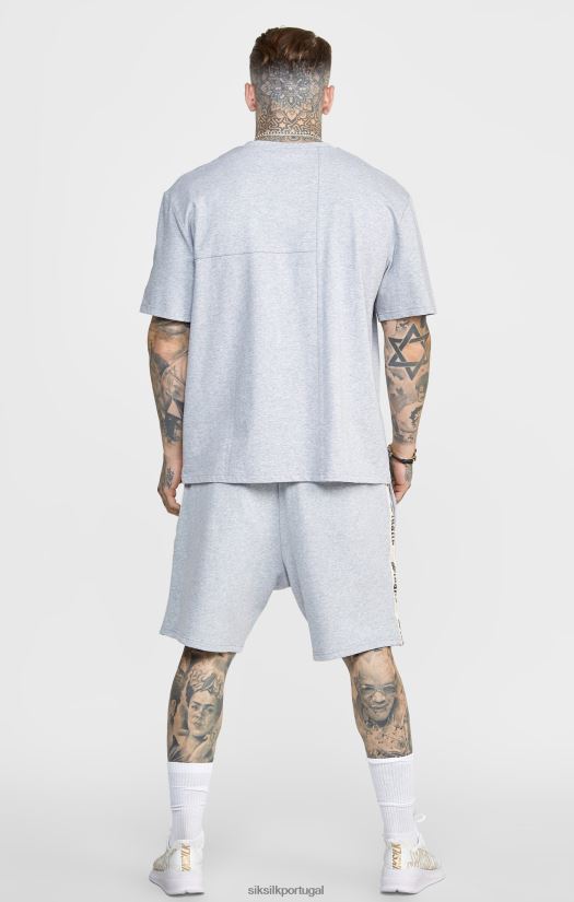 homens vestuário 6884ZR569 SikSilk short cinza com fita lateral gótica
