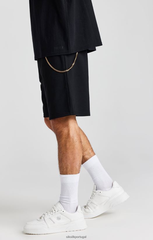 homens vestuário 6884ZR571 SikSilk short preto com corrente solta