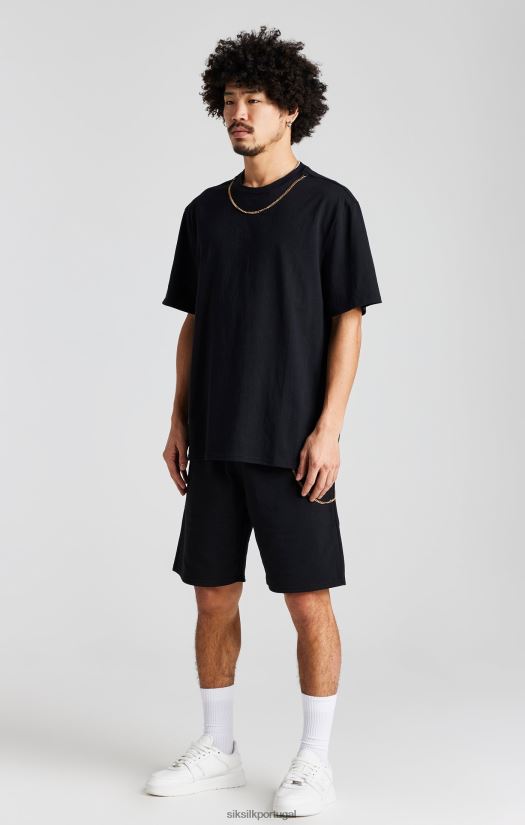 homens vestuário 6884ZR571 SikSilk short preto com corrente solta