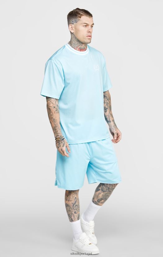 homens vestuário 6884ZR575 SikSilk short de malha azul solto