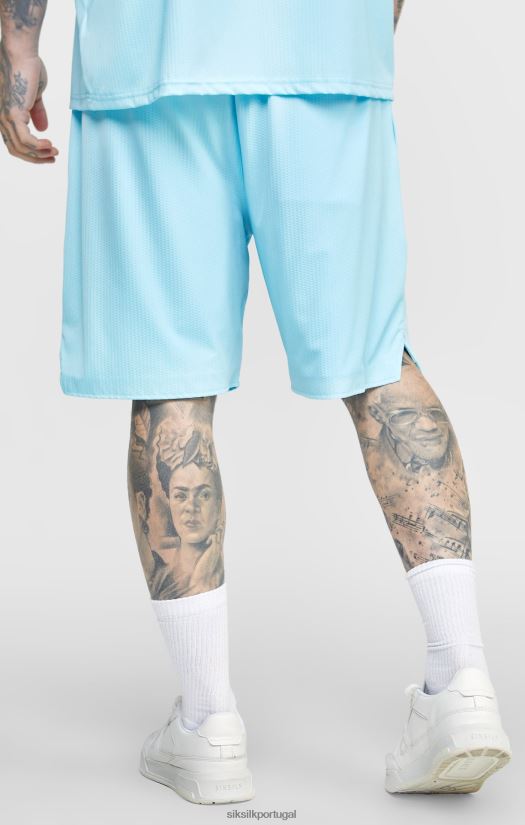 homens vestuário 6884ZR575 SikSilk short de malha azul solto