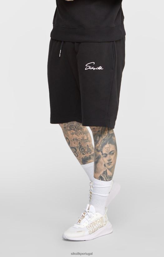 homens vestuário 6884ZR581 SikSilk short bordado com escrita preta