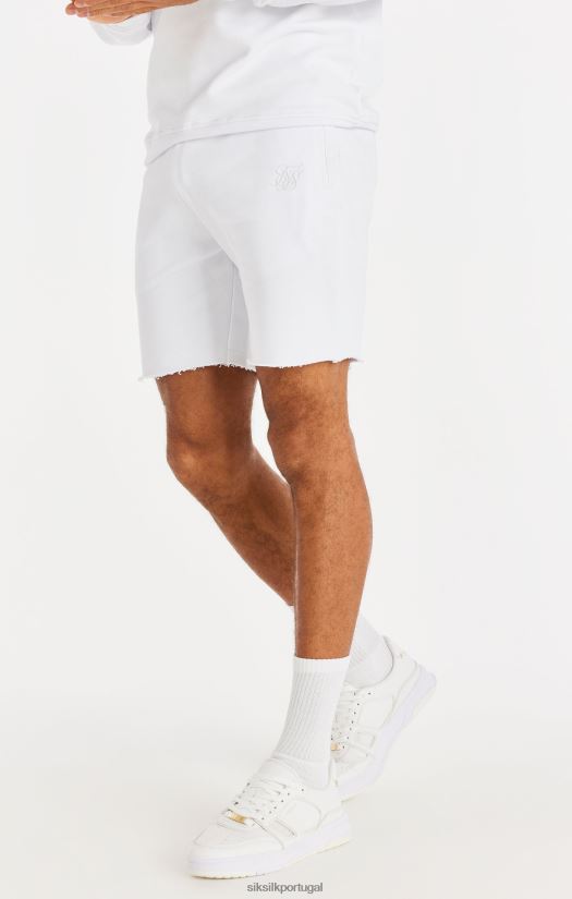 homens vestuário 6884ZR589 SikSilk shorts descontraído com bainha crua - branco