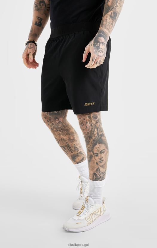 homens vestuário 6884ZR590 SikSilk short esportivo preto