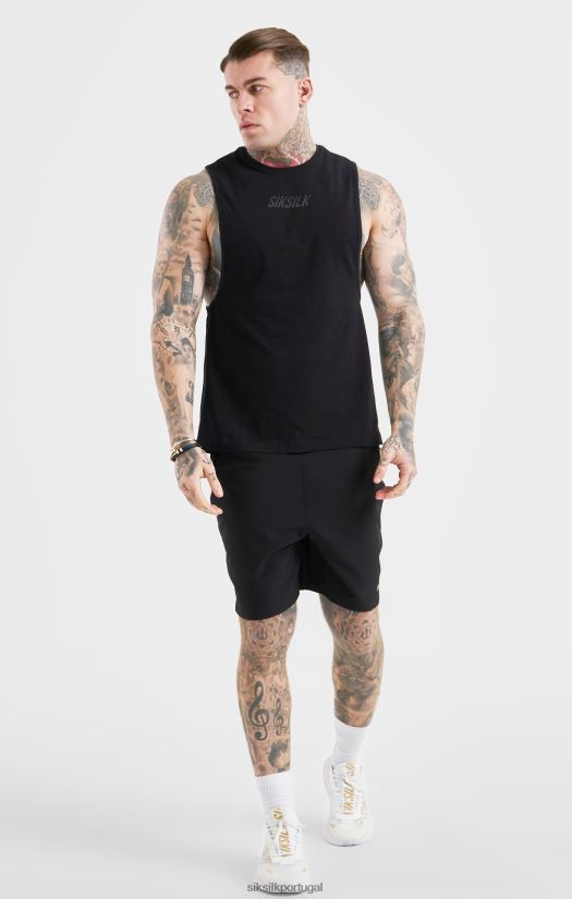 homens vestuário 6884ZR590 SikSilk short esportivo preto