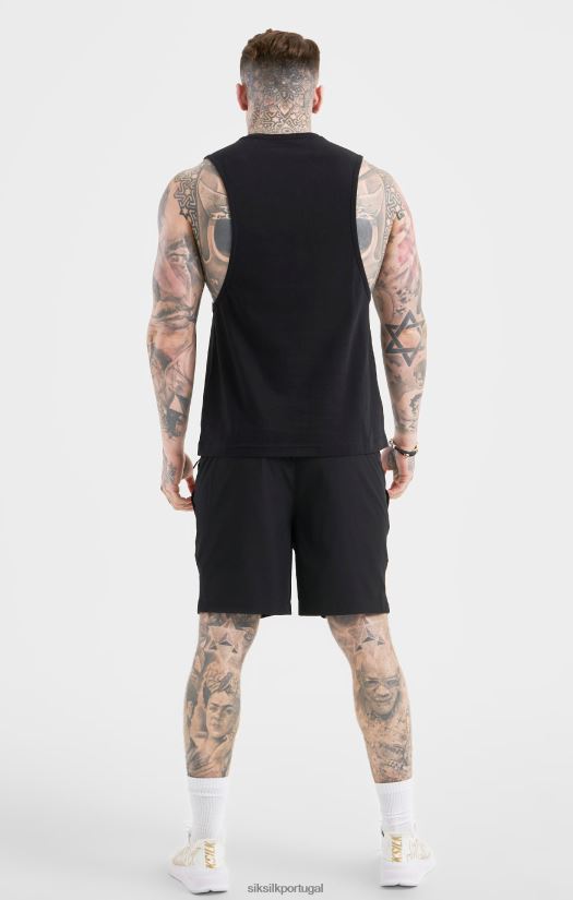 homens vestuário 6884ZR590 SikSilk short esportivo preto