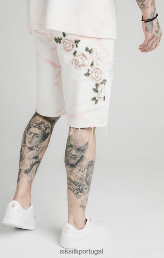 homens vestuário 6884ZR595 SikSilk short jeans rosa folgado