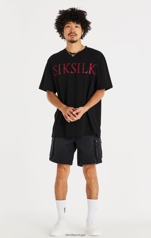 homens vestuário 6884ZR598 SikSilk short cargo jeans preto