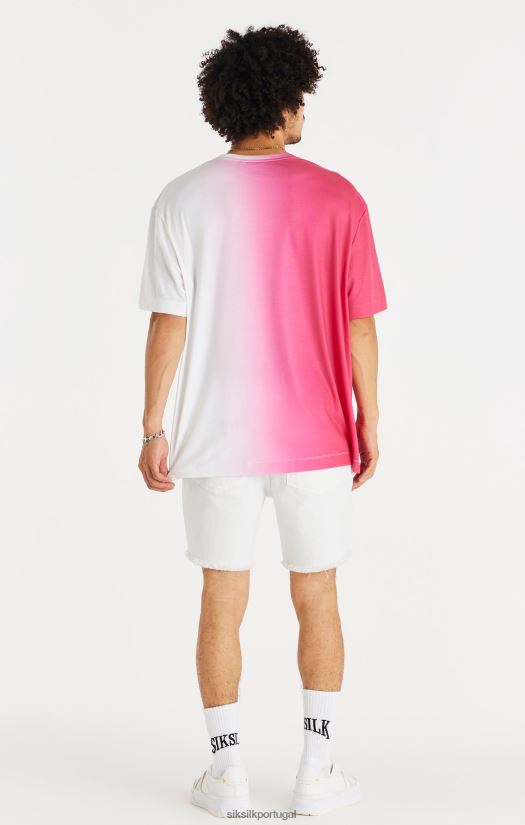 homens vestuário 6884ZR600 SikSilk short jeans desgastado branco com bainha crua