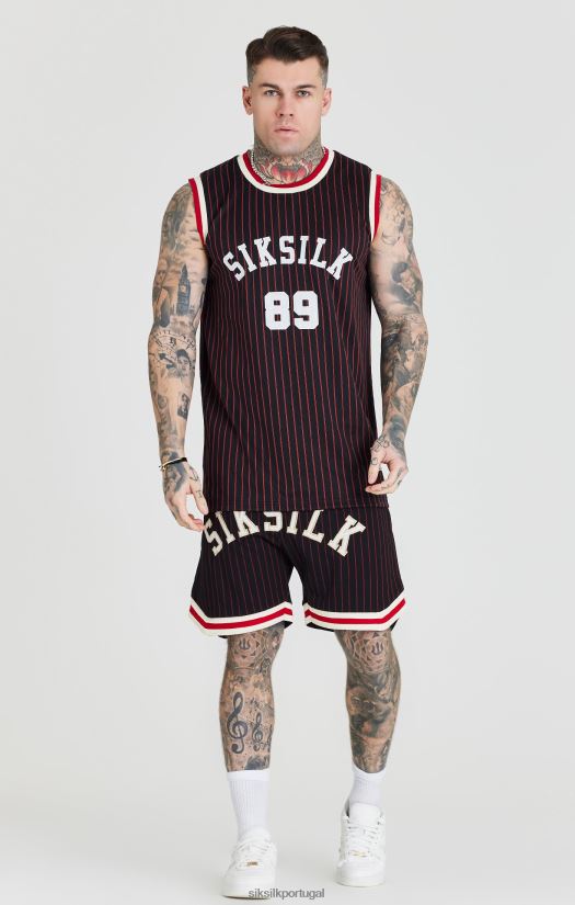 homens vestuário 6884ZR609 SikSilk short de basquete clássico retrô preto
