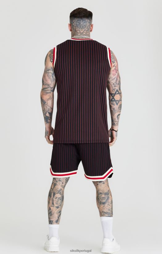 homens vestuário 6884ZR609 SikSilk short de basquete clássico retrô preto