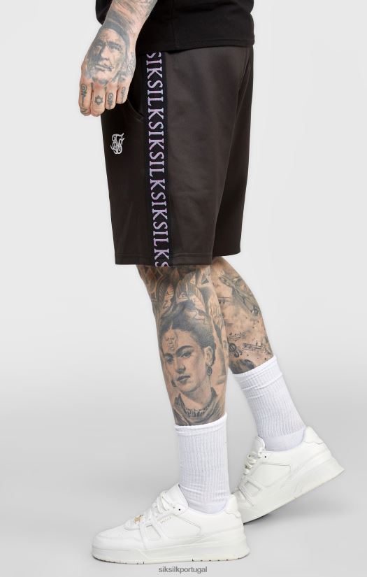 homens vestuário 6884ZR611 SikSilk short preto com fita